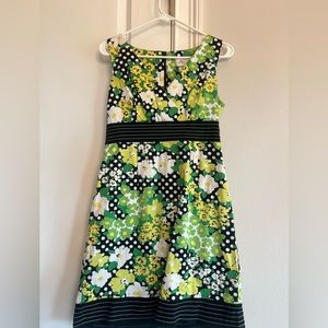 dBy Ltd Green Floral Sleeveless Sheath Dress 8